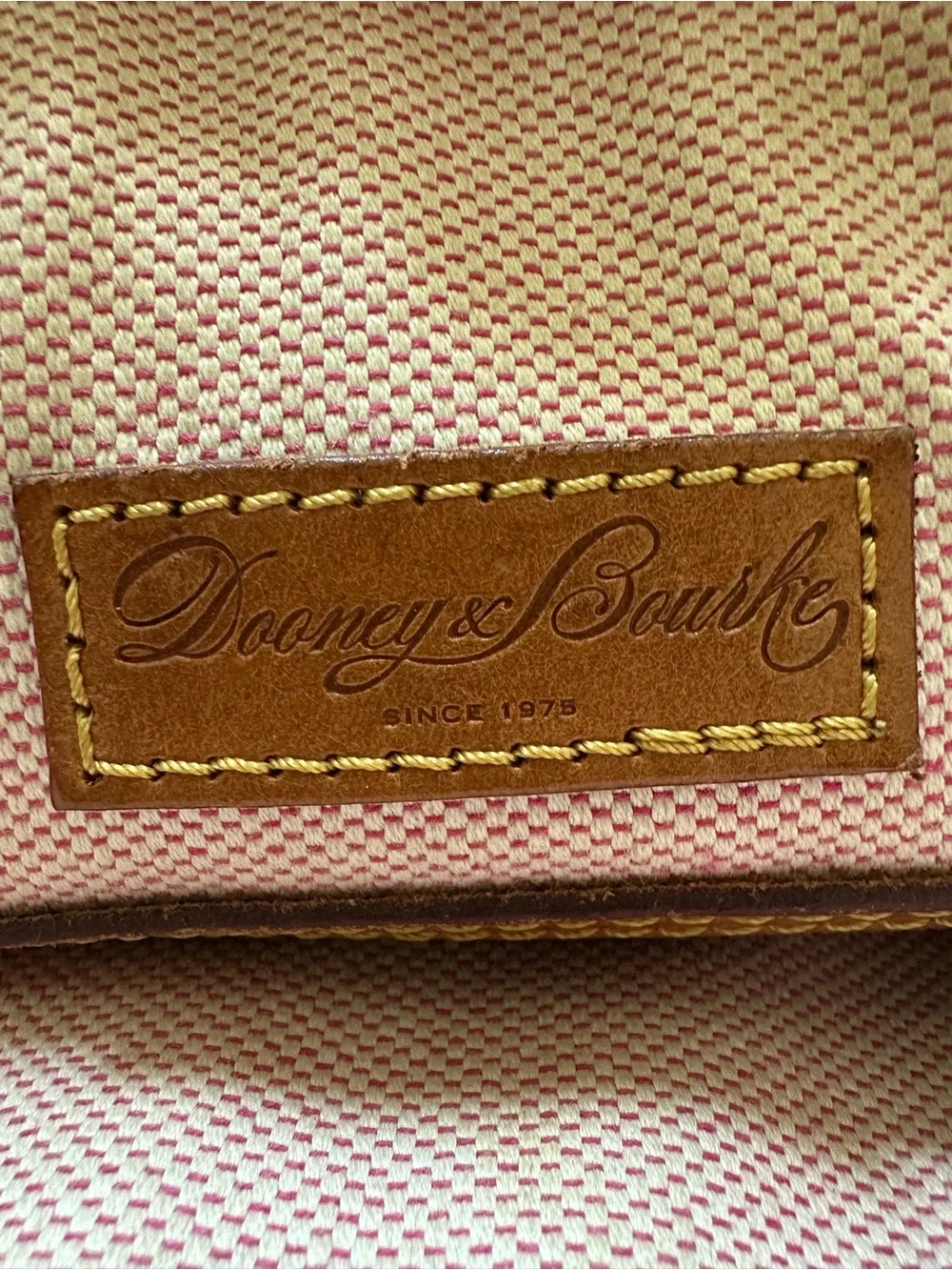 Dooney & Bourke Pebble Grain Leather Satchel Crossbody - Bone/Tan